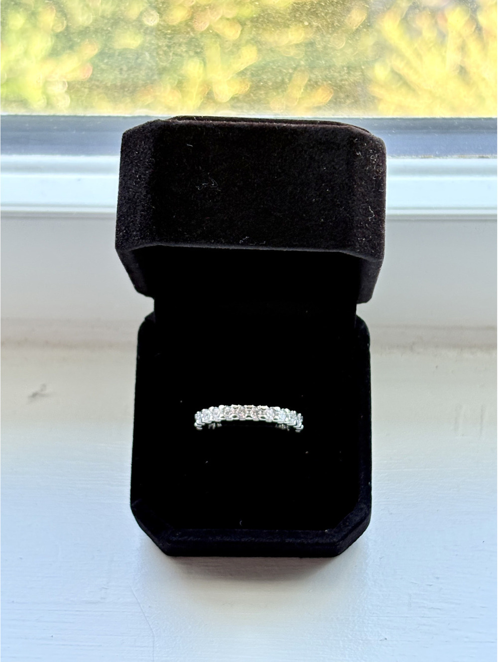 Women’s Round Cubic Zirconia Ring. Size 5. NEW in box.